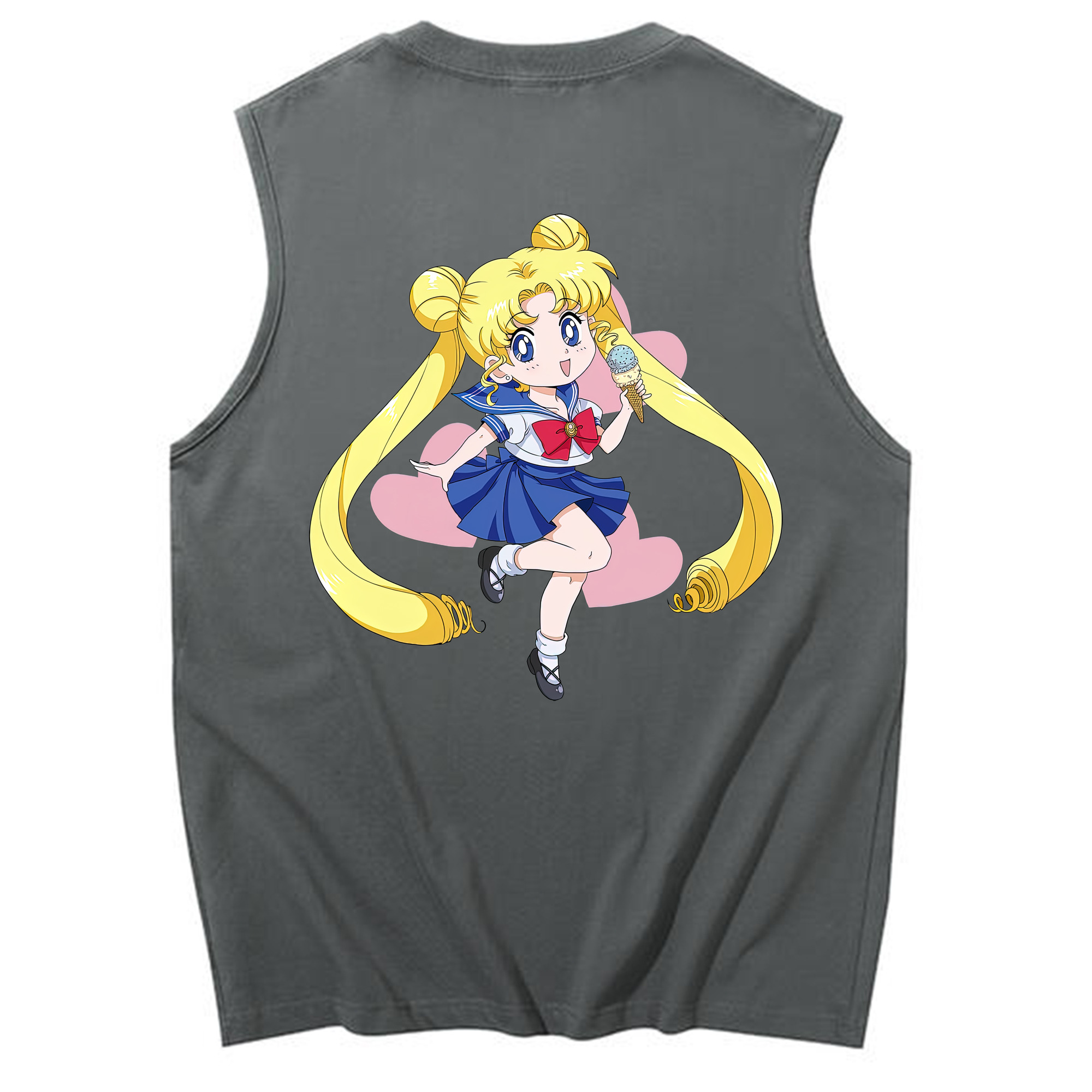 （画像用） 美少女戦士セーラームーン 愛野 美奈子 あいの みなこ Sailor Moon Aino Minako コットン100％タンクトップ（背面プリント）